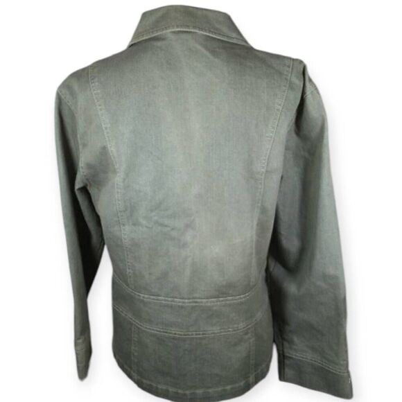 BLUE ORANGE GRAY/GREEN DENIM JACKET SZ.13 EUC. - Picture 3 of 6